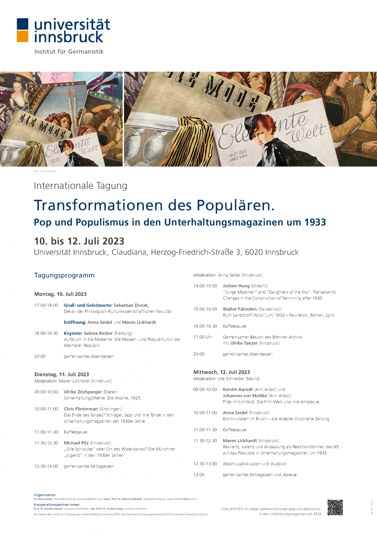 Pop und Populismus in den Unterhaltungsmagazinen um 1933 SFB 1472